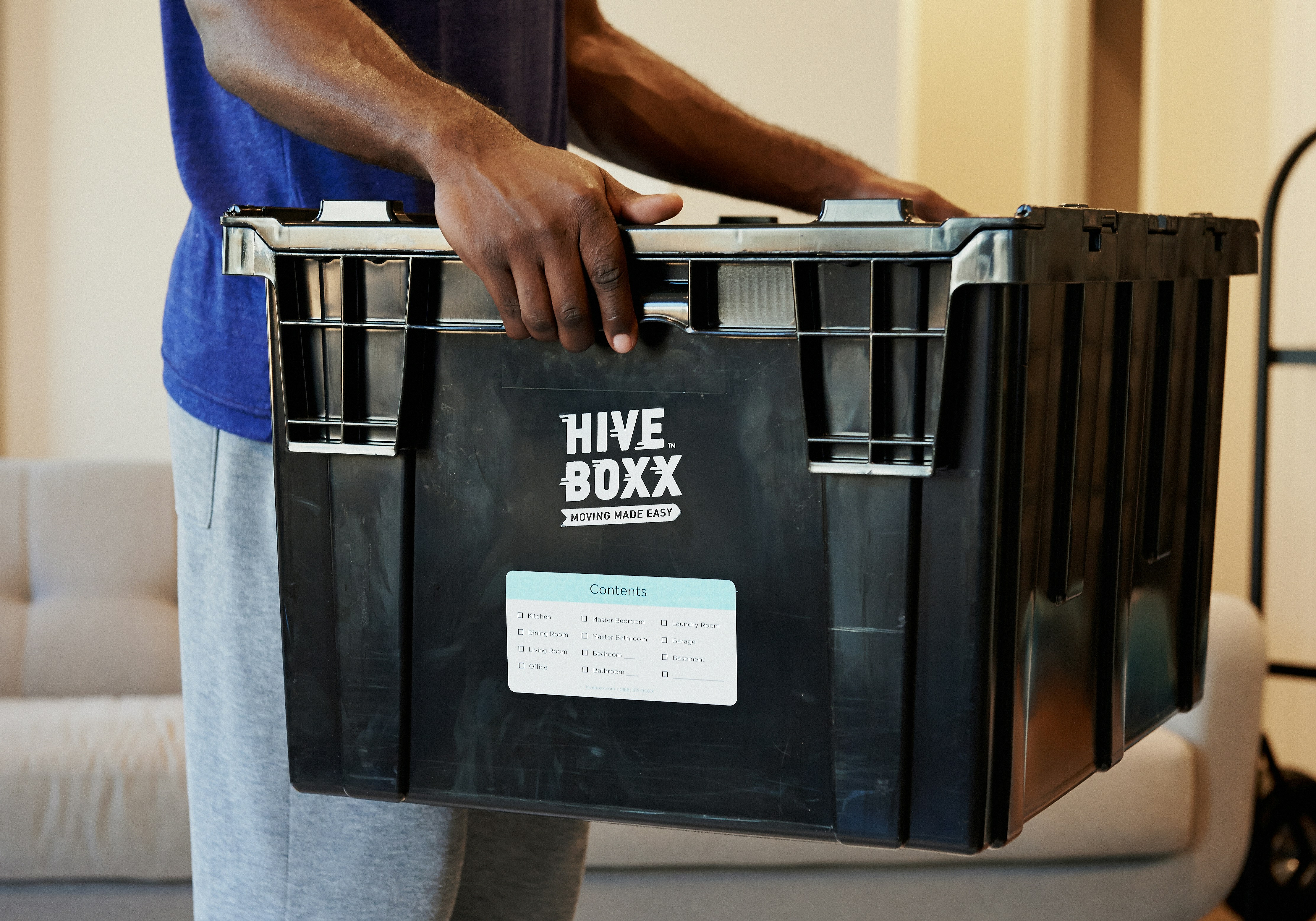 black and white plastic container