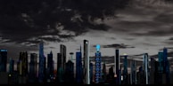 A futuristic cityscape representing the impact of AI technology.
