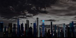 A futuristic city skyline at dusk, representing the endless possibilities of technological advancement and innovation.