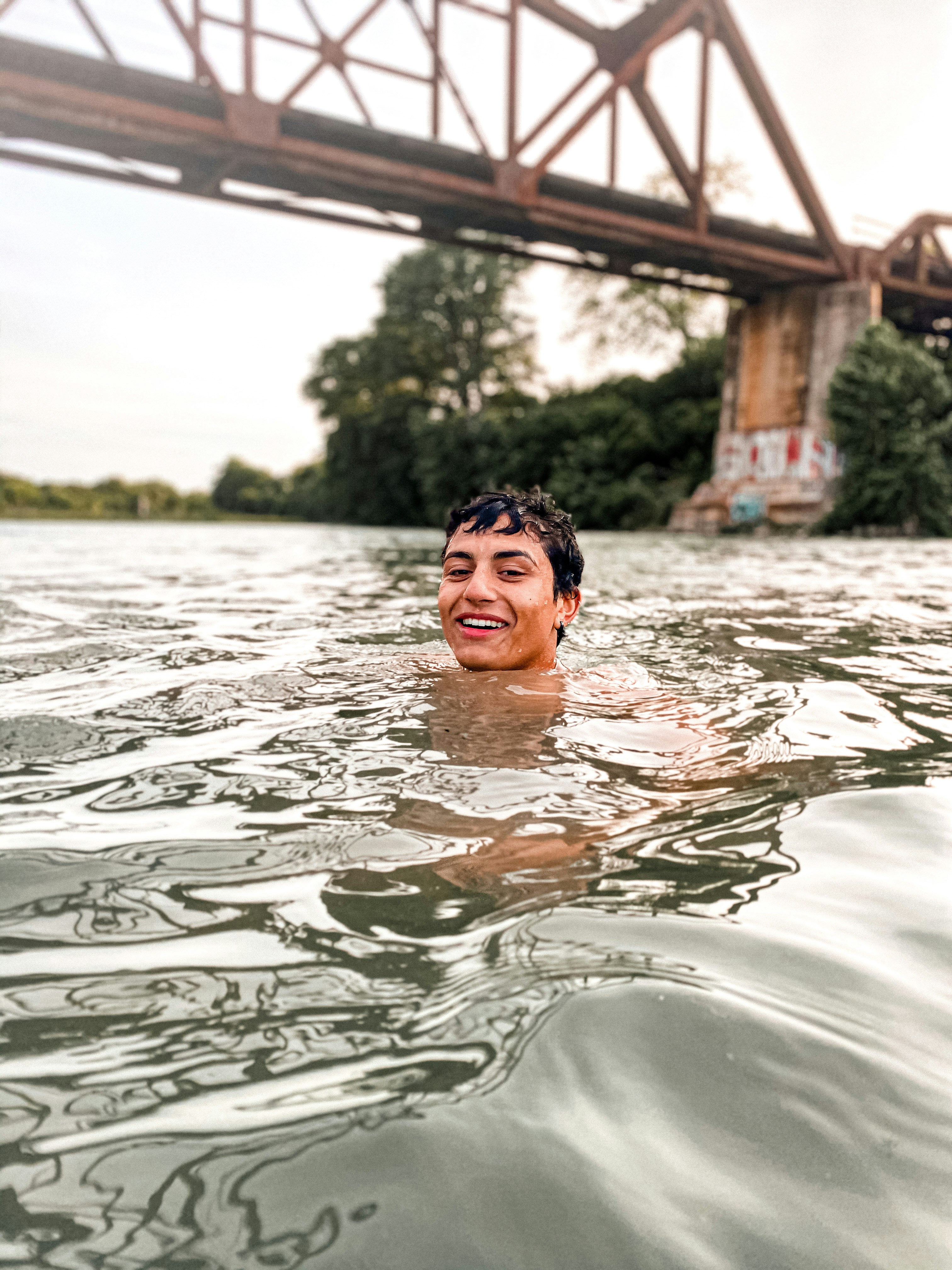 woman in water during daytime