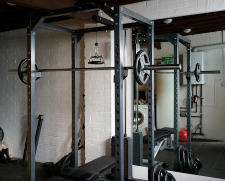 black and gray exercise equipment