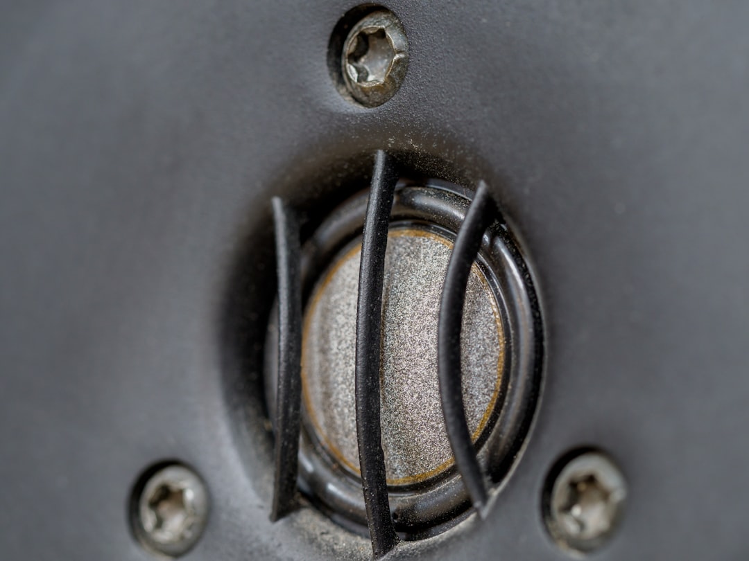 black and silver round door handle