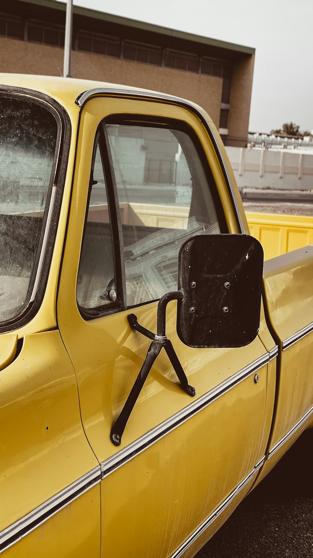 yellow and black car door