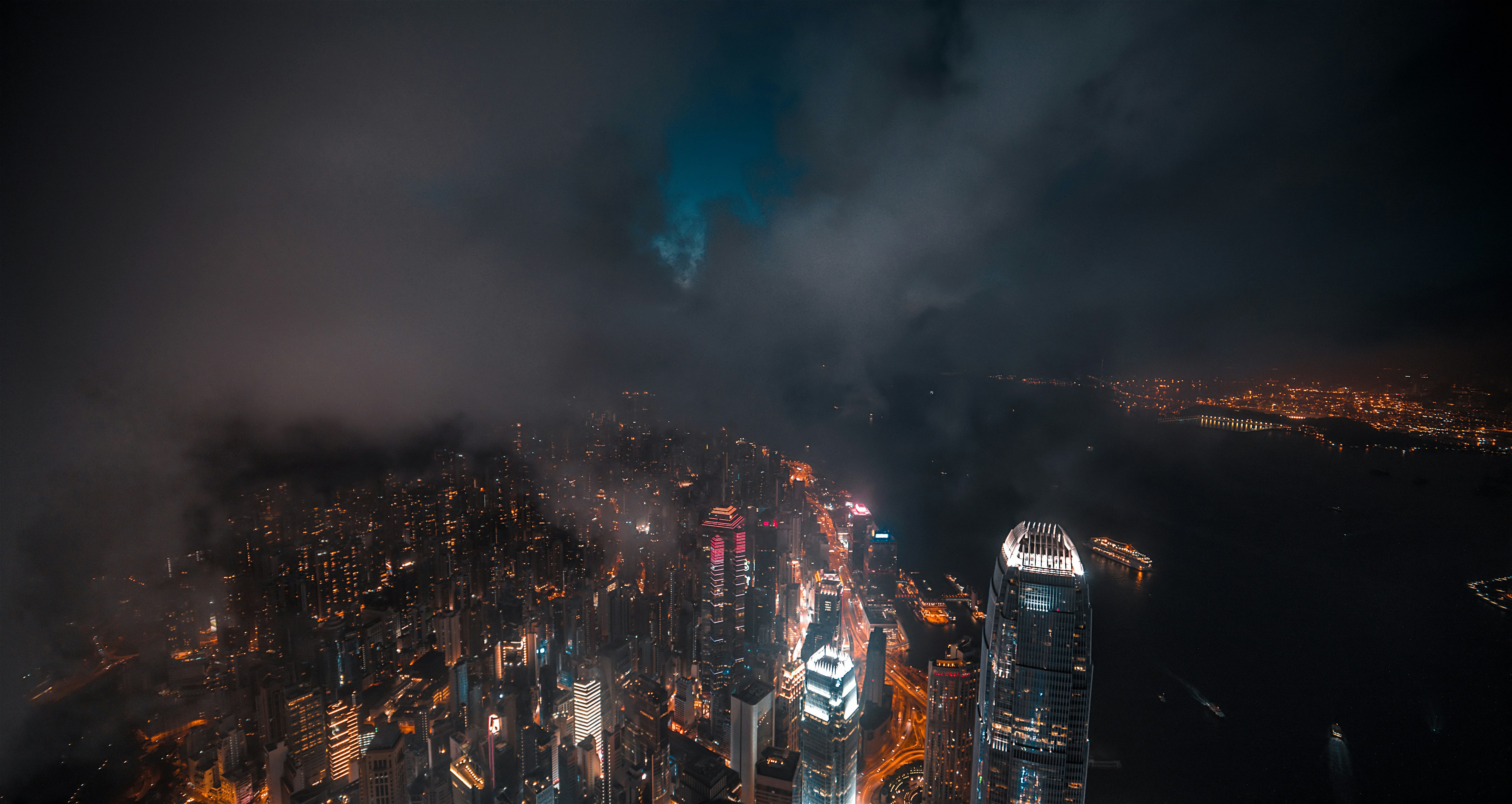 City with high rise buildings during night time photo – Free Grey Image ...