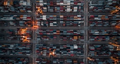high rise buildings during night time