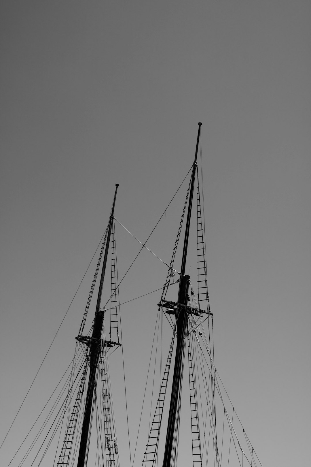 black and white sail ship