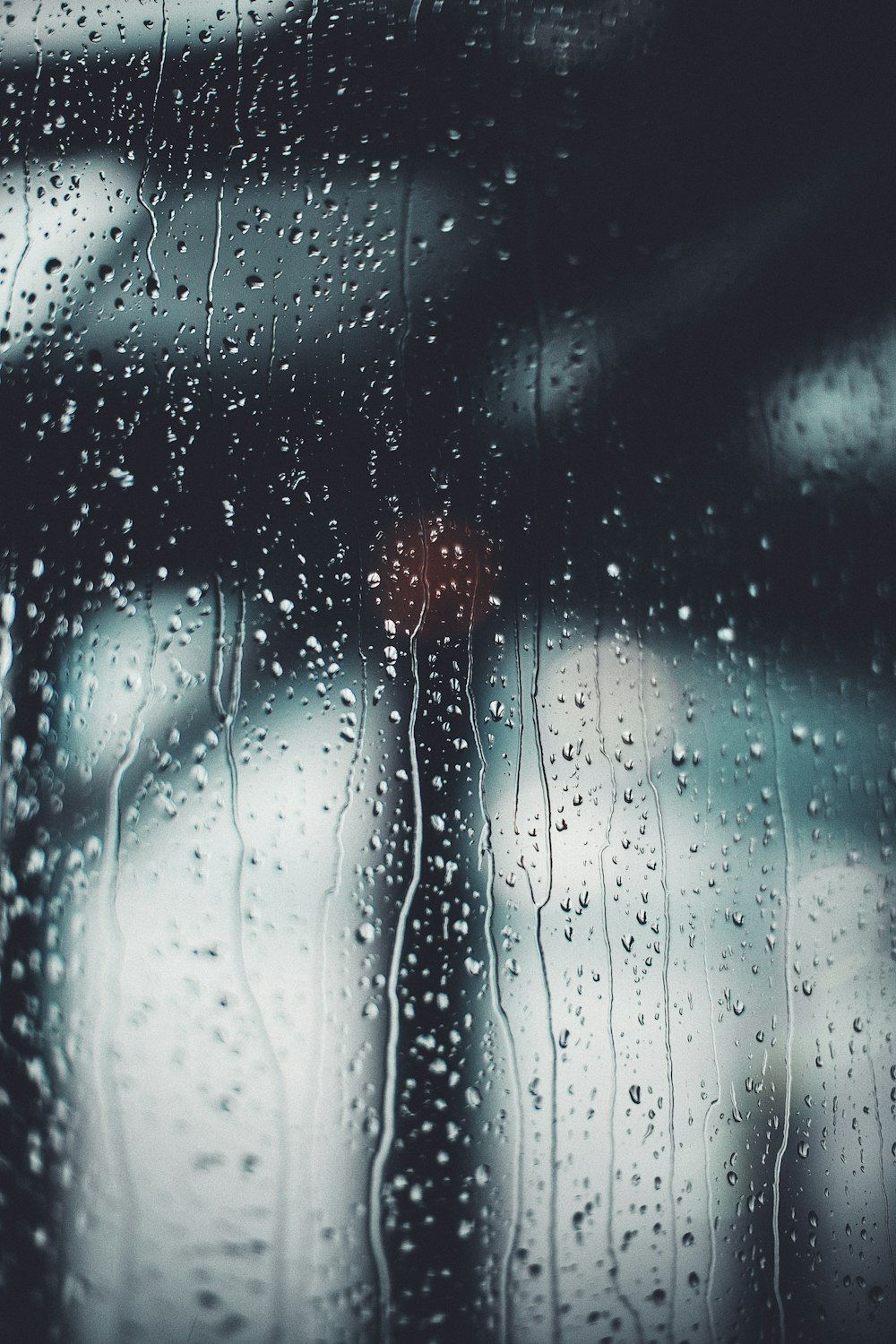 water droplets on glass window