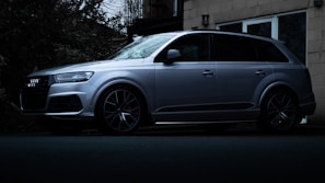 gray audi q7 parked, on premium bridgestone car tyres sold at the tire shop in lagos