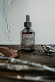 jack daniels bottle on brown wooden table