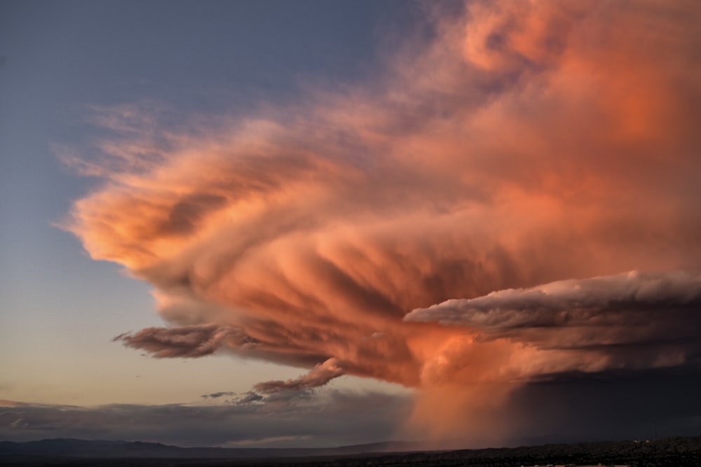 orange and blue clouds during daytime