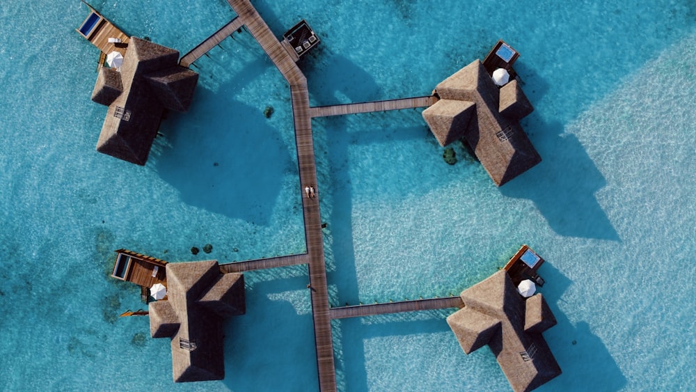 aerial view of swimming pool