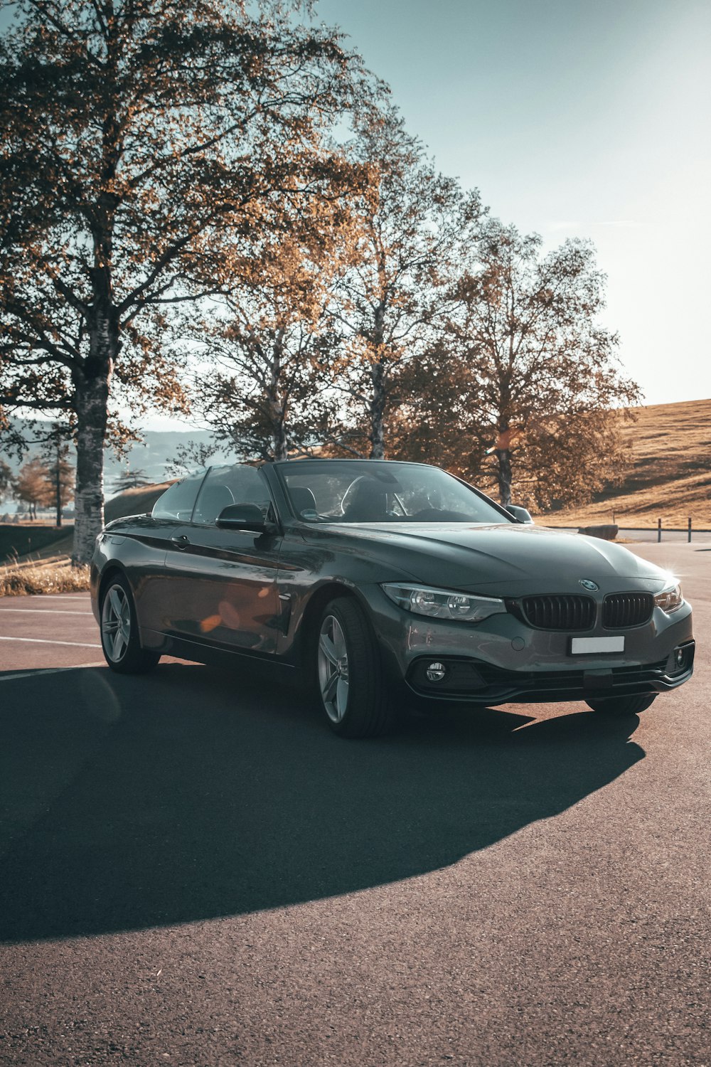 black bmw coupe parked on road during daytime