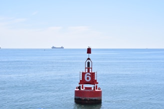 red and white ship on sea during daytime