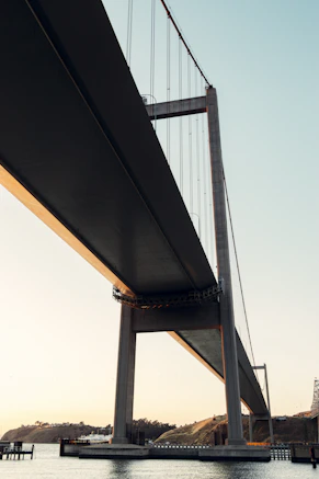 low angle photography of bridge