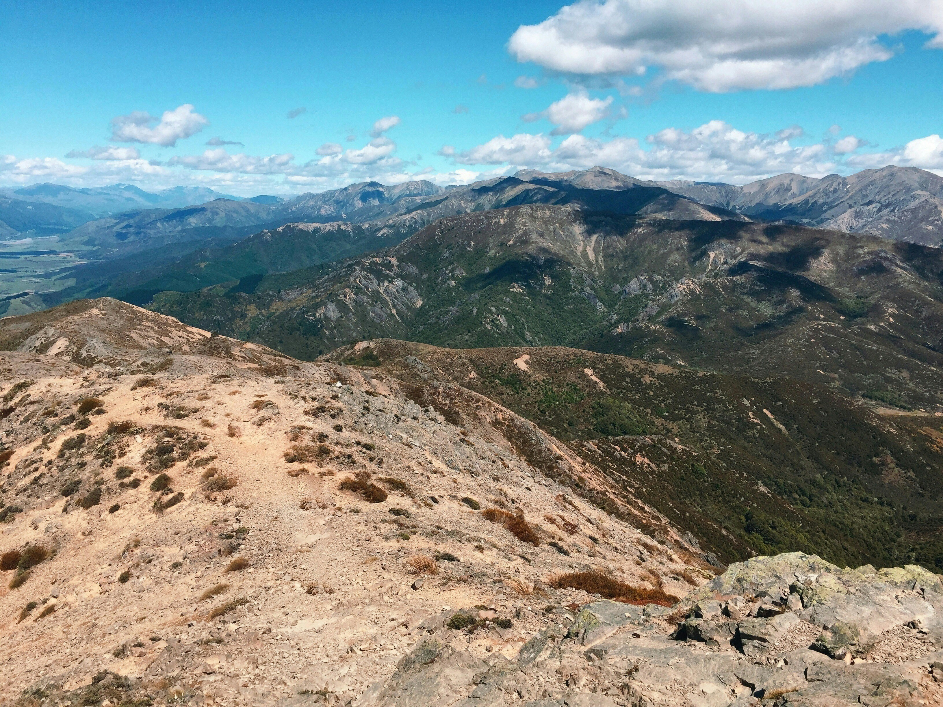 brown and green mountains under blue sky during daytime, Summit of Mount Isobel in Hanmer Springs (Canterbury), New Zealand.