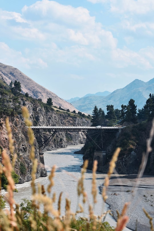 green trees on mountain beside river during daytime in Hanmer Springs New Zealand