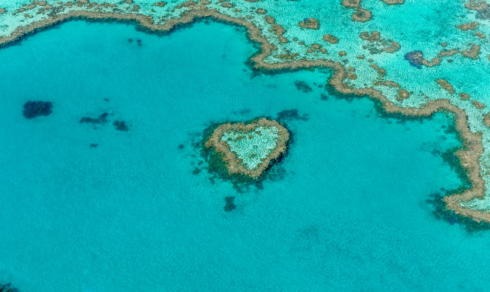 aerial view of blue sea