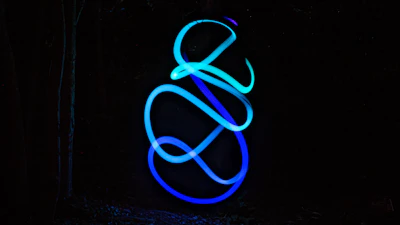 A vibrant social media campaign design featuring electric blue and neon cyan accents on a dark midnight navy background.