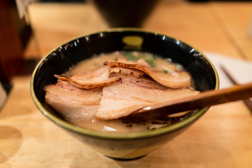 soup in white ceramic bowl