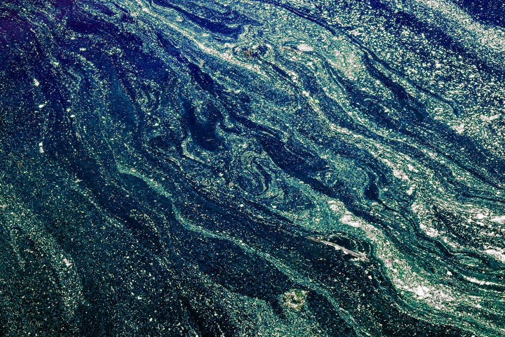 aerial view of green and white mountains