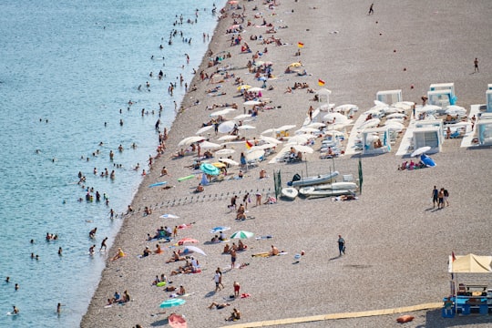 people on beach during daytime in Antalya Turkey