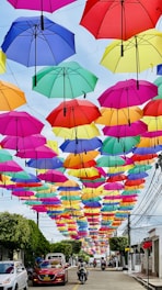 multi colored umbrella umbrella umbrella lot