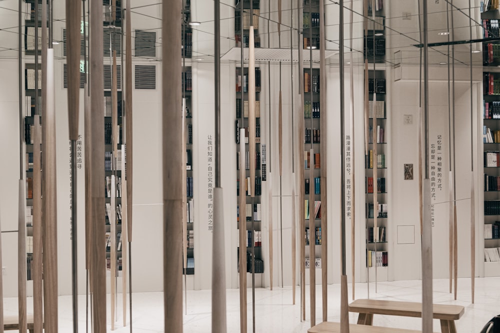 white and brown wooden glass wall building