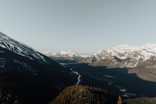 photo of Canmore Mountain range near Cave and Basin National Historic Site