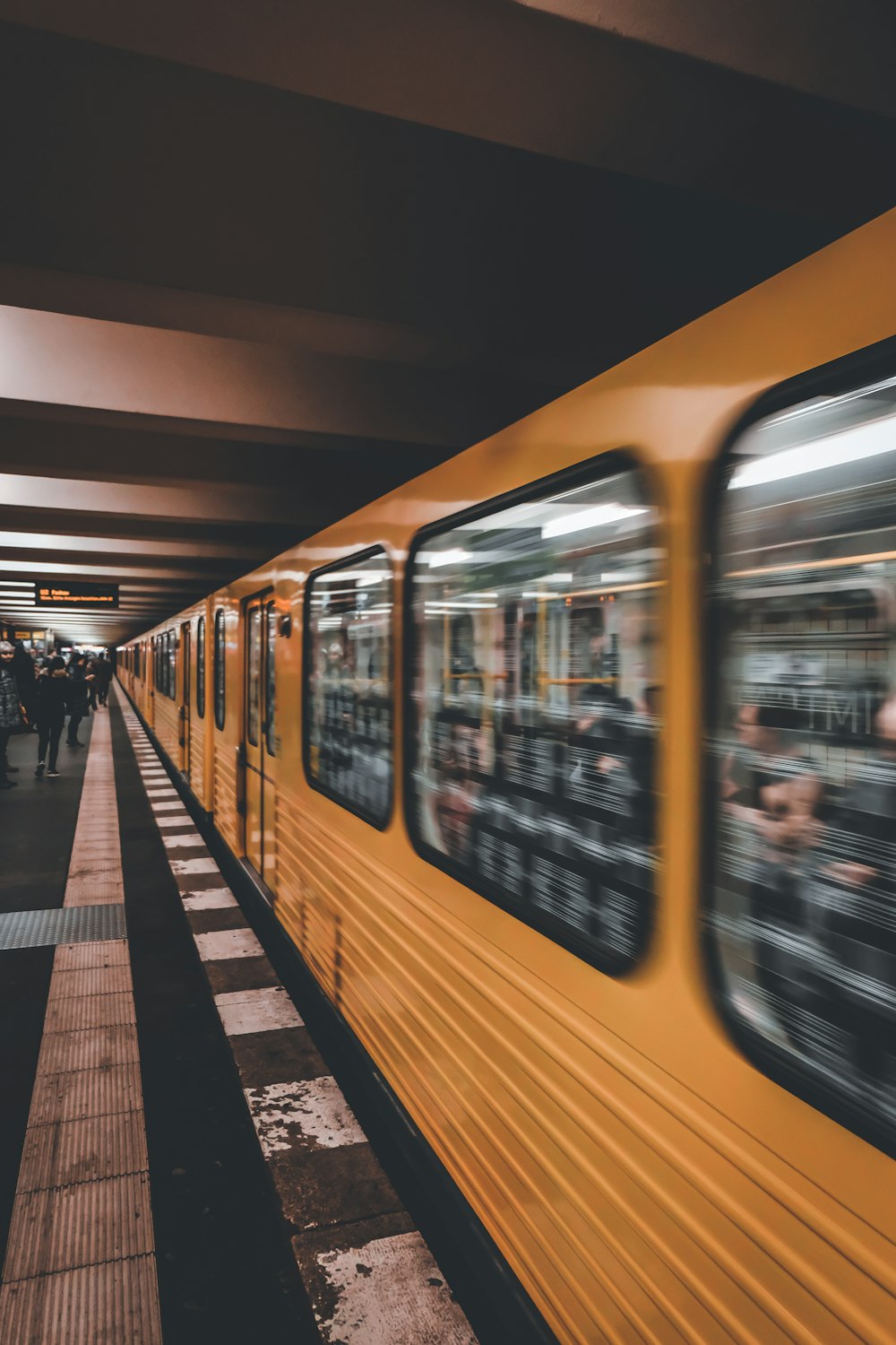 people walking on train station