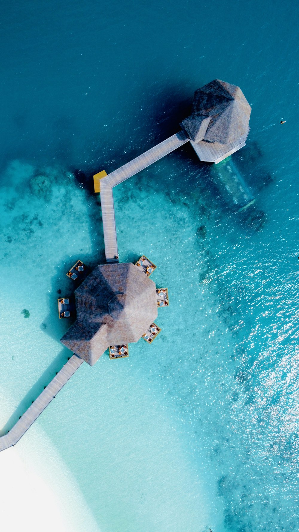 aerial view of swimming pool