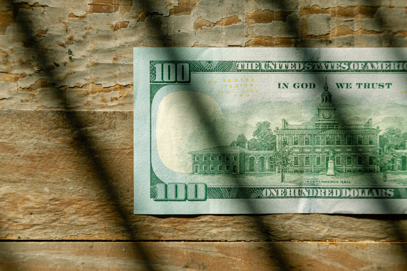 Close-up of a U.S. $100 bill