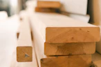 brown wooden blocks on white table