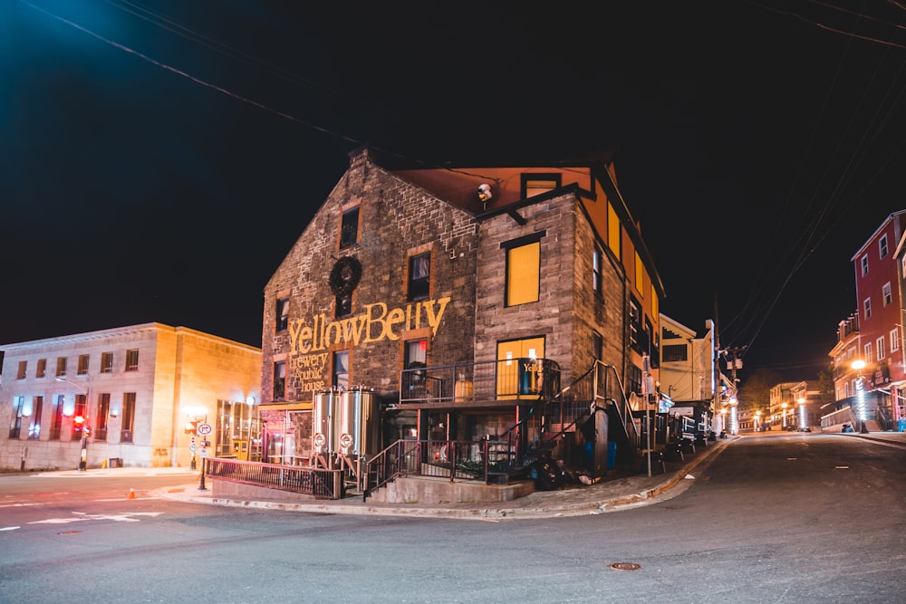 brown concrete building during nighttime