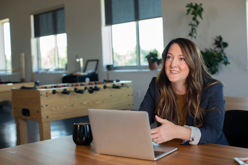 Product designer with tablet