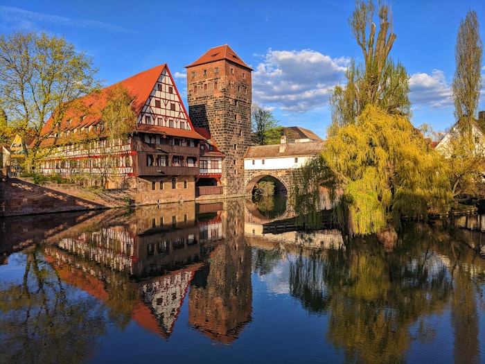 Nuremberg riverside Old Town