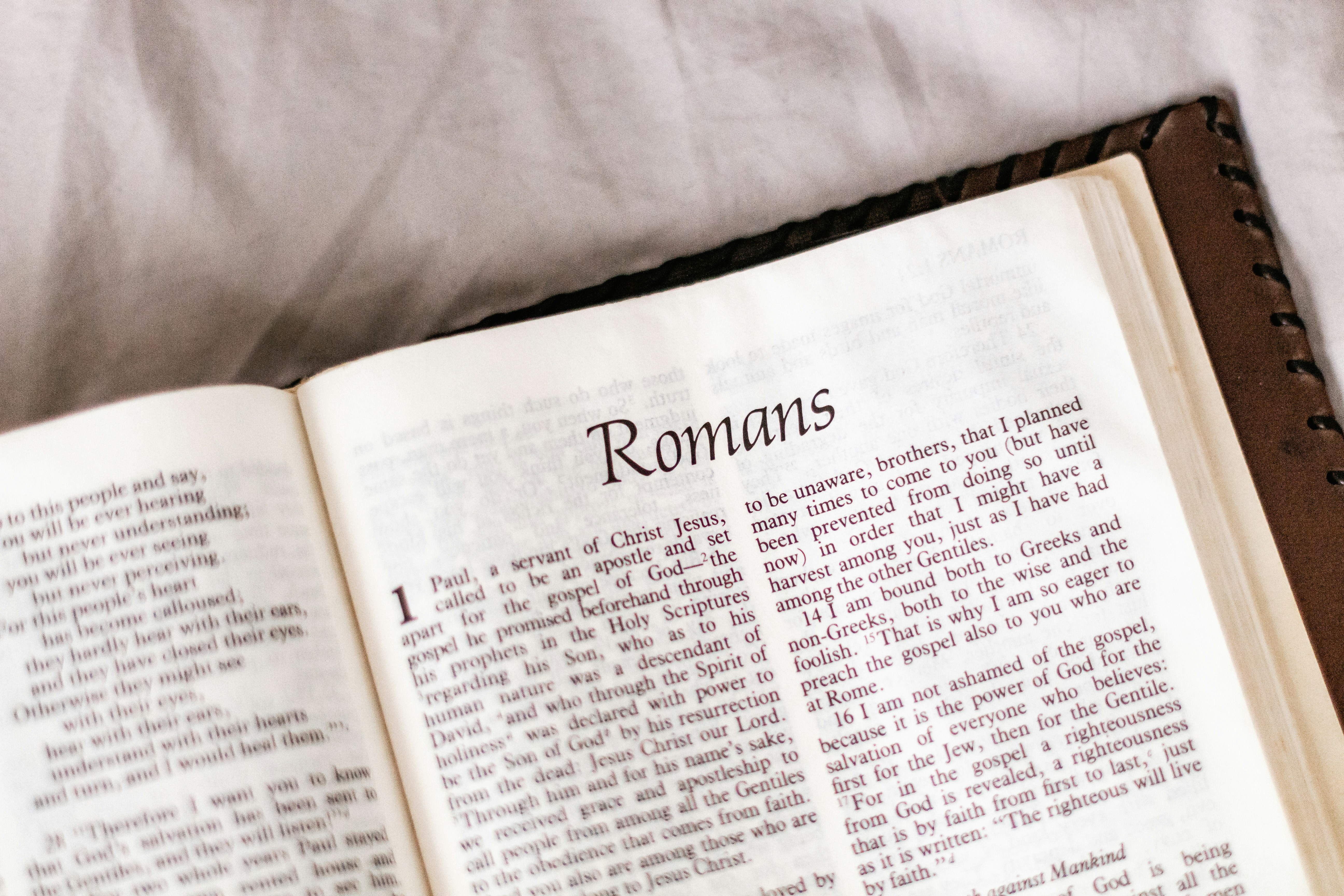 white book page on white textile