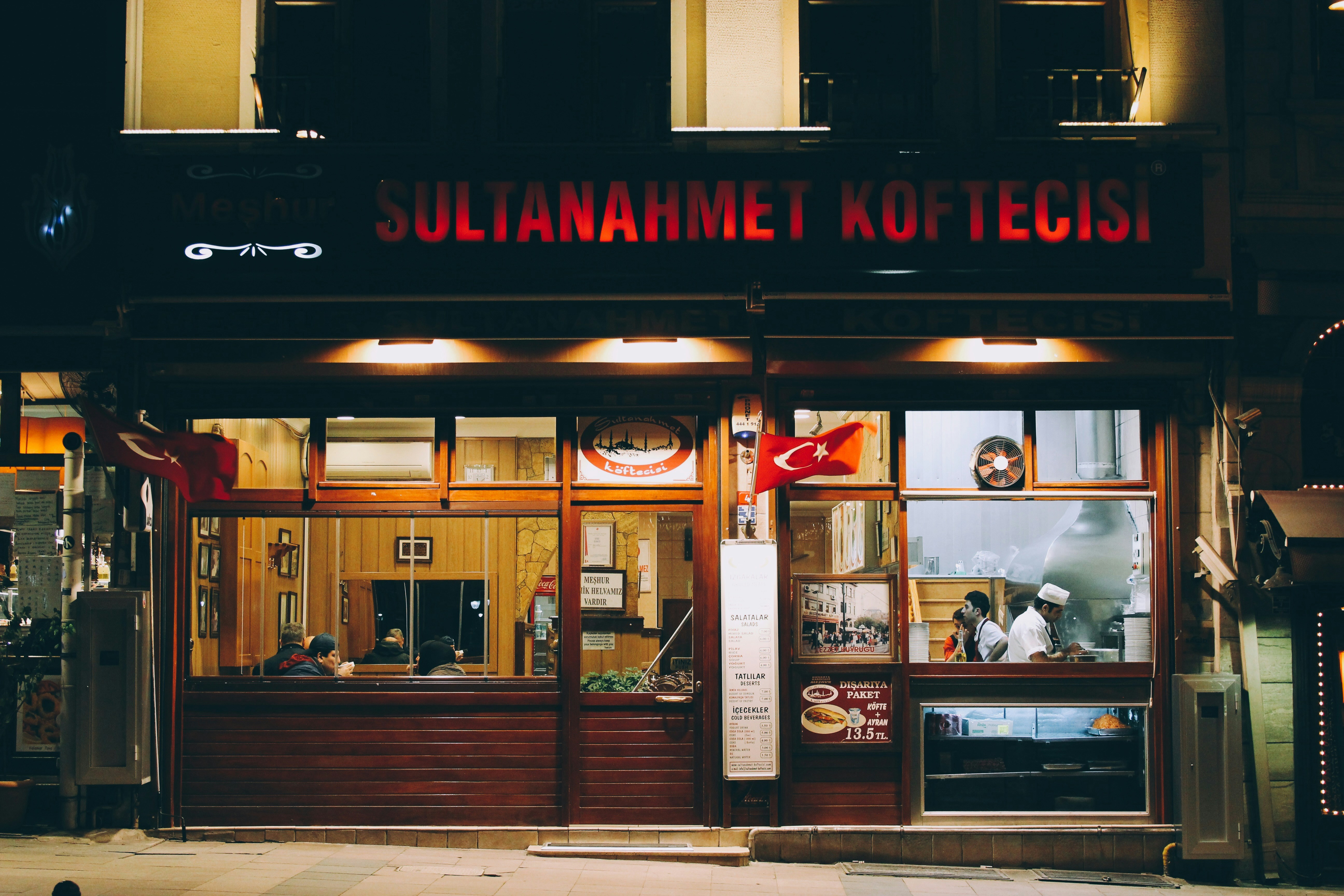 brown and black UNKs coffee store, 