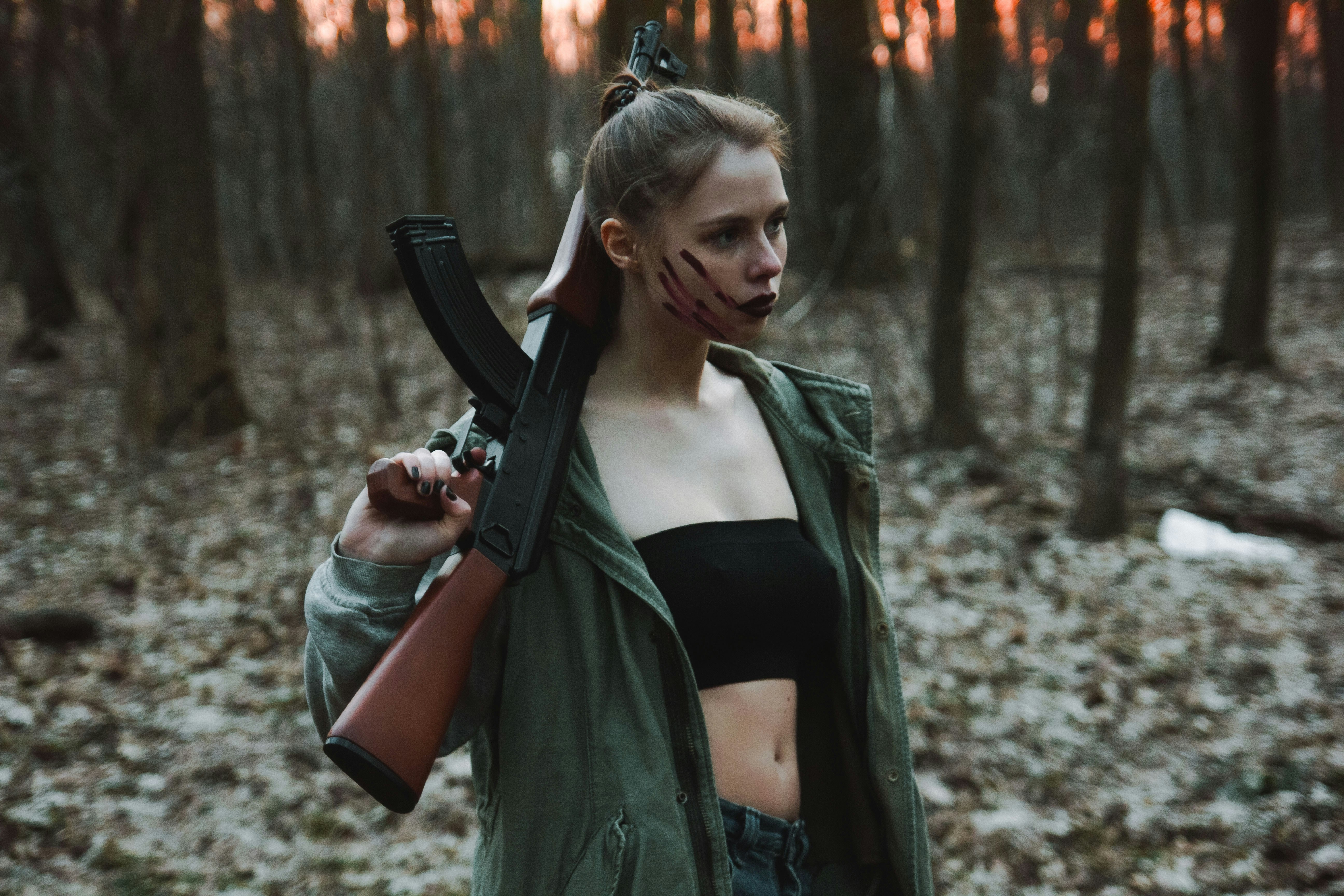 Girl with ak-47