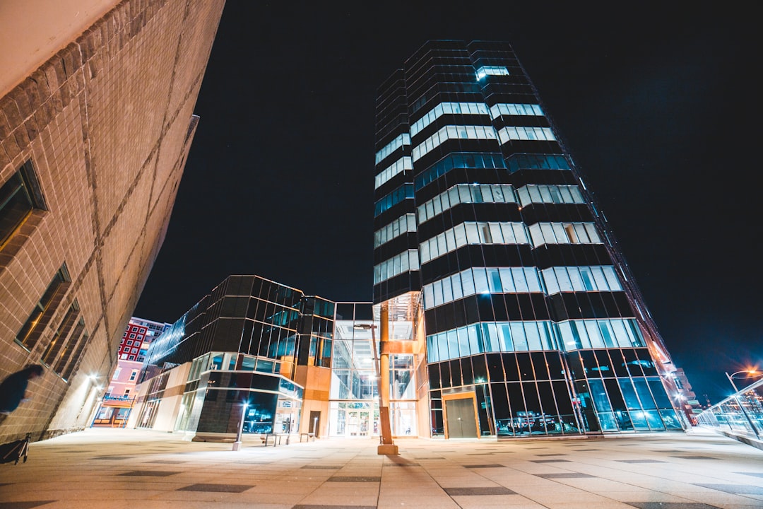 white and black concrete building during nighttime