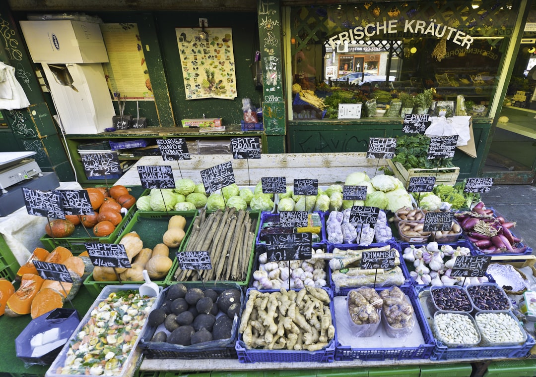 assorted fruits on display in store,