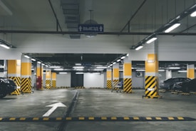 white and yellow train station