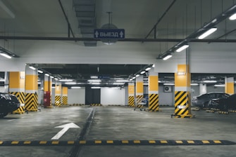 white and yellow train station