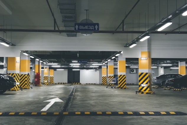 white and yellow train station