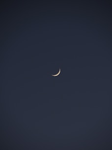crescent moon in the sky