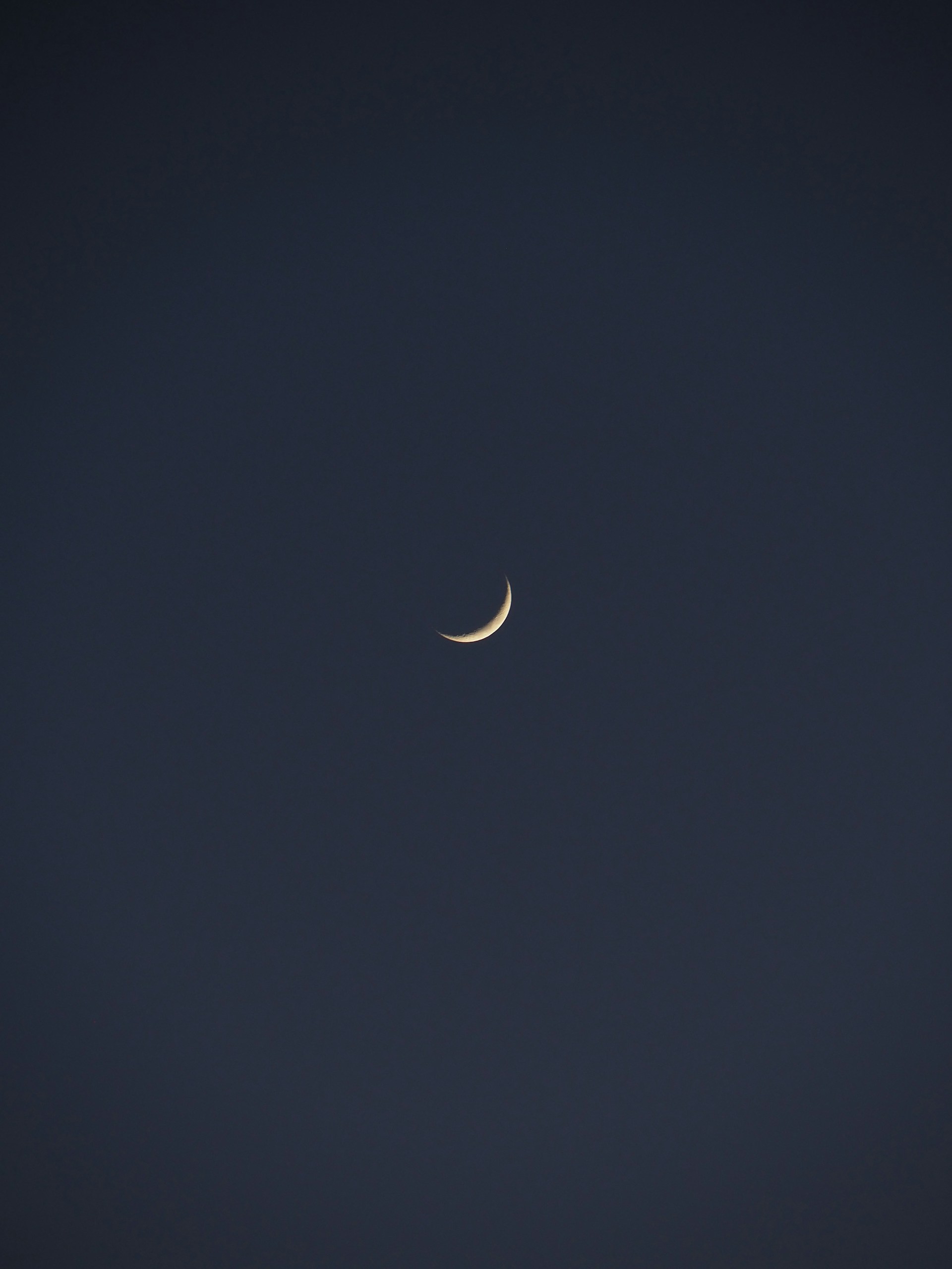 crescent moon in the sky