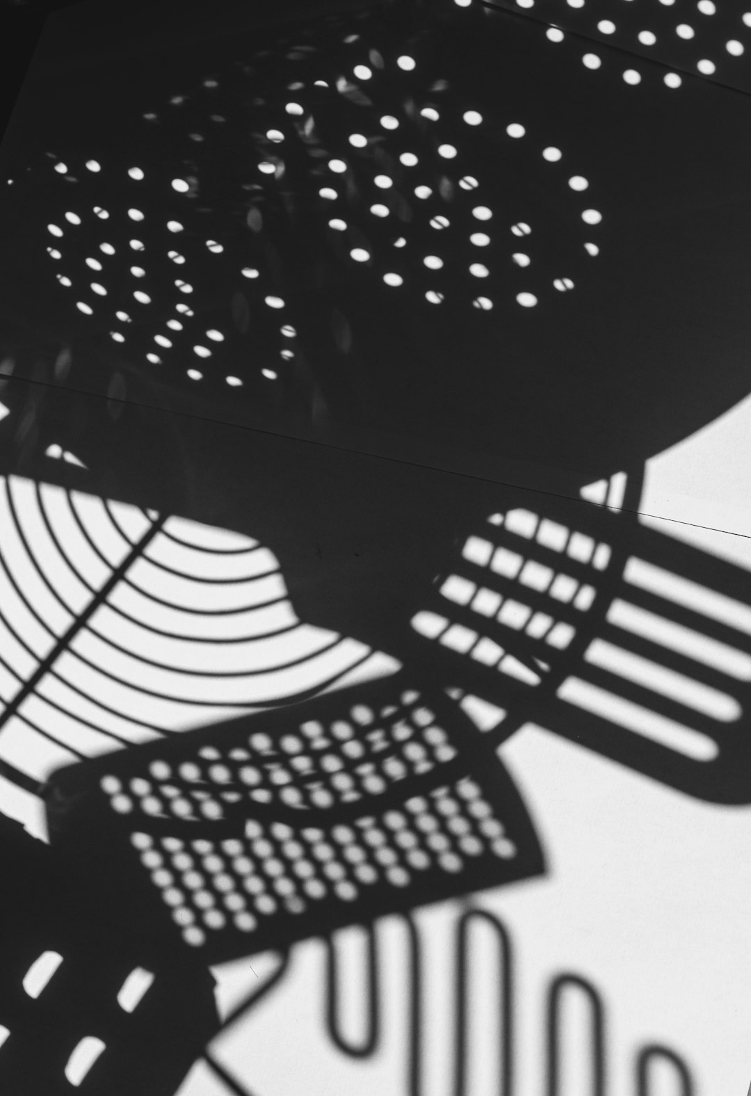 black and white plastic chair