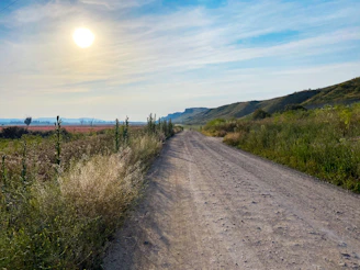 About simply walking with Jesus on dirt road under blue sky during daytime