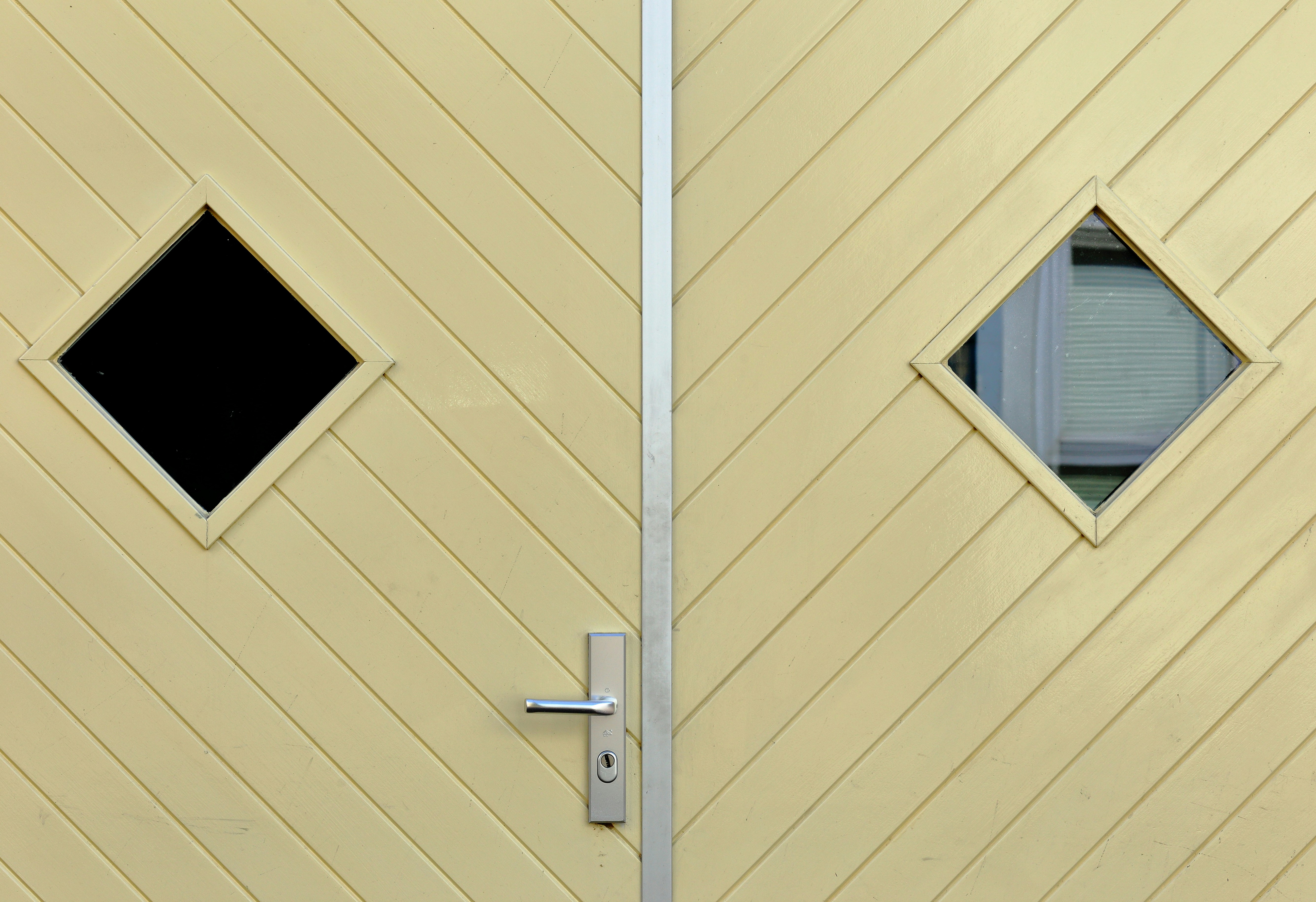 White wooden door with silver door lever photo Free Brown Image on