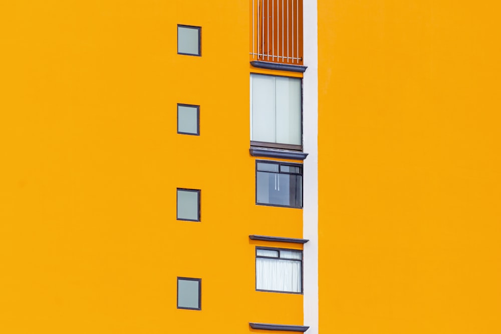 orange and white concrete building
