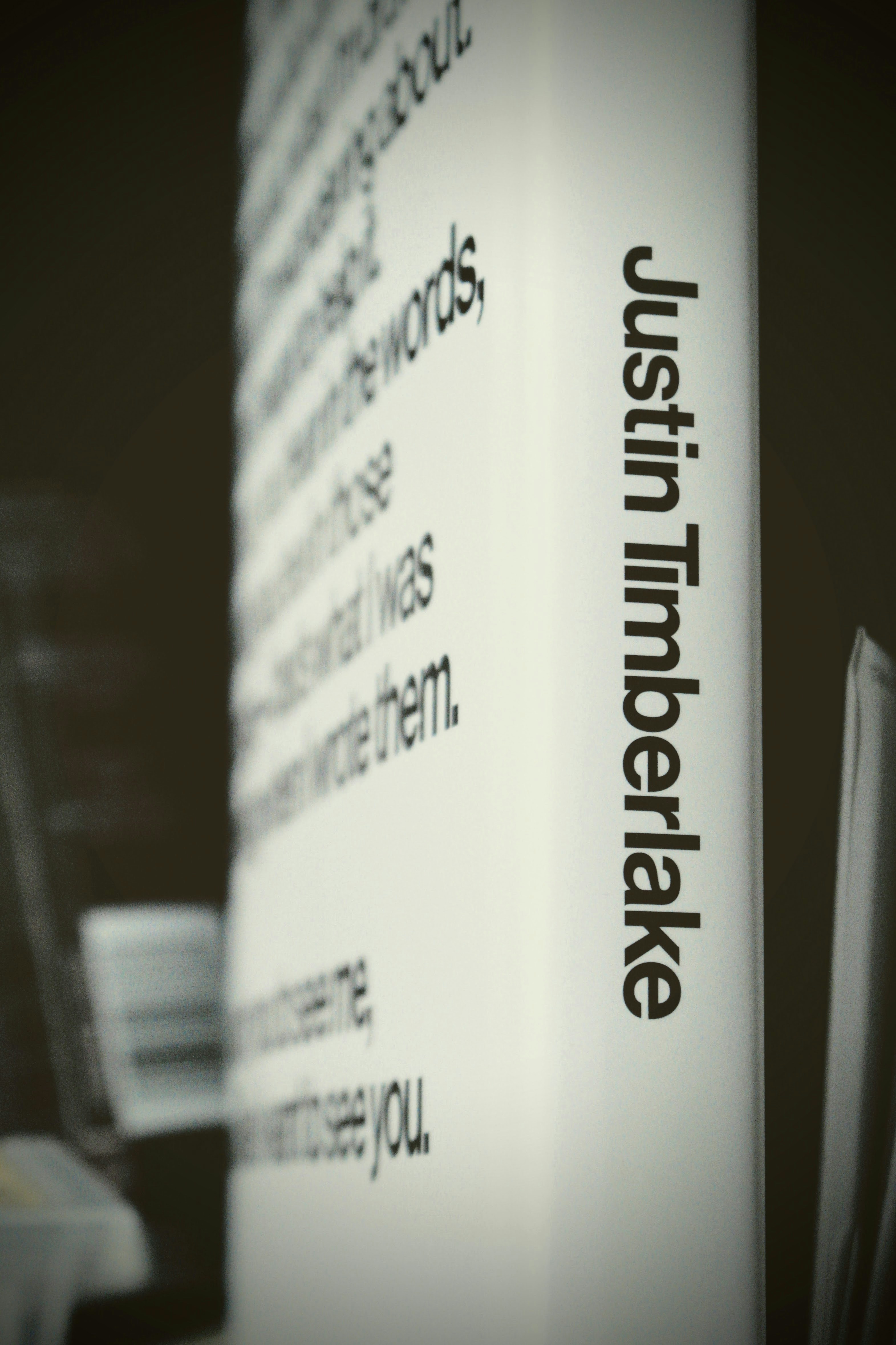 Justin Timberlake
Typography